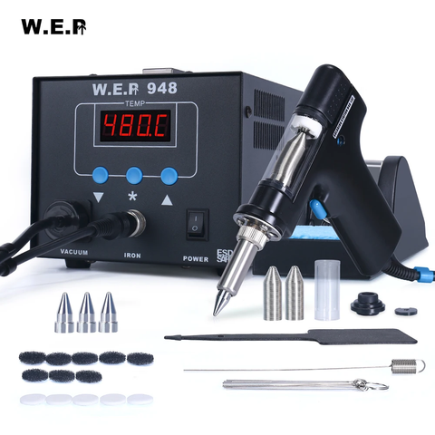 Stock photo of the W.E.P 498 de-soldering station.