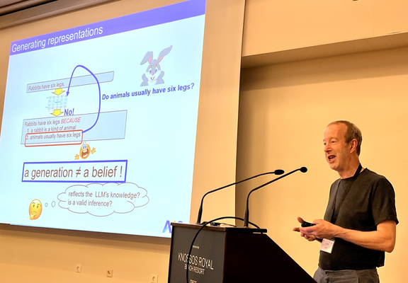 Peter Clarke presenting his keynote "Structured Reasoning over Language" at ESWC 2024.