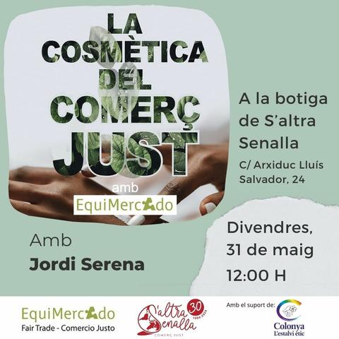 Cartell del taller "La cosmètica de Comerç Just"