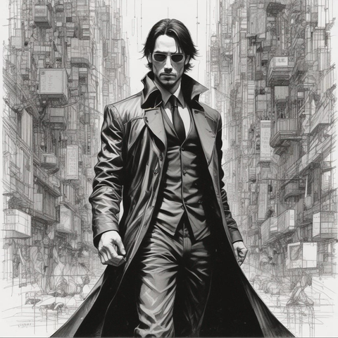 Keanu Reeves, Neo, ai art