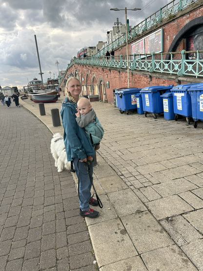 Family at Brighton seafront