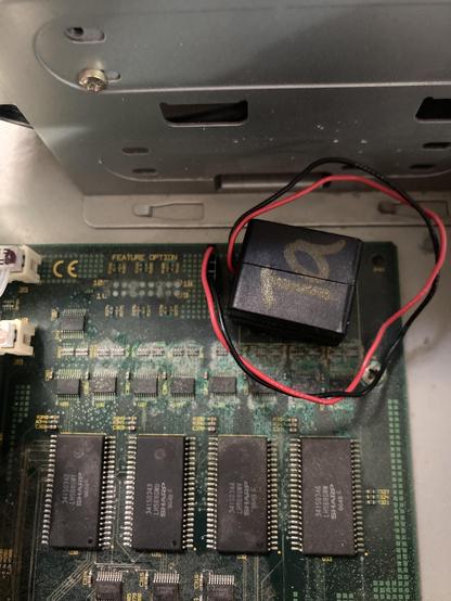 A battery has leaked all over the board