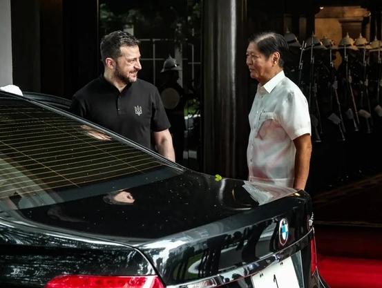 HISTORIC VISIT. Philippine President Ferdinand Marcos Jr. meets with Ukrainian President Vlodomir Zelenskiy in Manila on June 3, 2024.