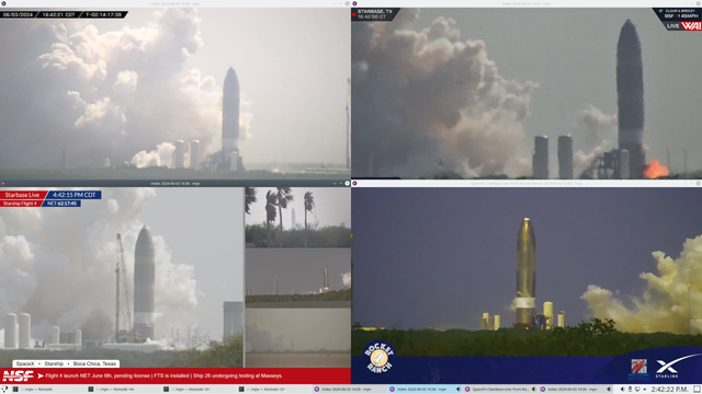 S26 Static Fire from LabPadre Rocket Ranch, WAI Rocket Ranch, NSF Starbase Live and Official Rocket Ranch streams