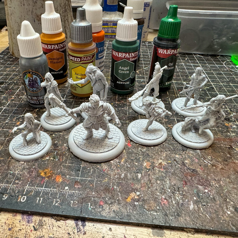 The Guild and The Rashaar models built from the Escape from San Canciano box for Carnevale