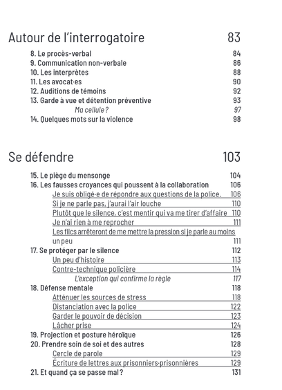 Chapitres de la publication