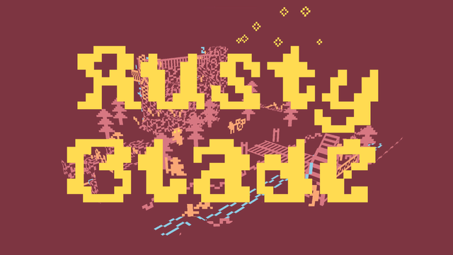 Rusty Blades Cover with a diorama behind it