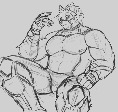 Worl in progress of the white wolf, Von Lycaon from Zenless Zone Zero sat down atm
