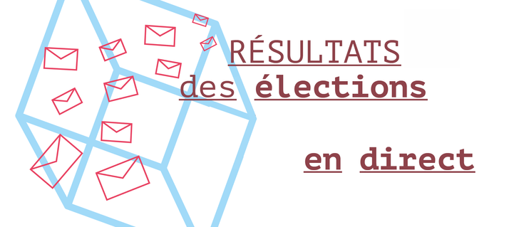 Illustration avec des bulletins de vote et une urne.