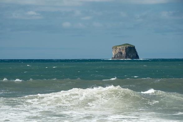A sea stack in the Pacific Ocean.