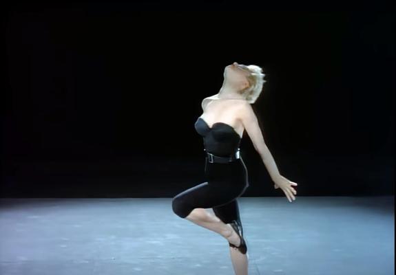Madonna dancing in the 'Papa Don't Preach' video