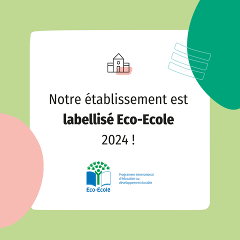 Annonce label Éco-École 2024