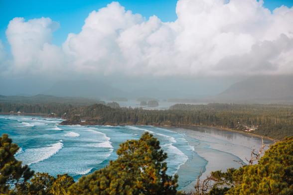 photo - looking north along part of the Oregon coast