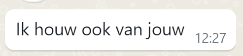 Appje van de zoon: Ik houw ook van jouw