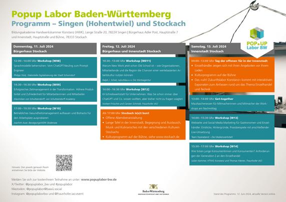 Popup15 in Singen und Stockach - Abbildung des Gesamtprogrammflyers, Seite 2