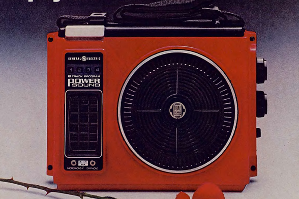 1976 Radio Shack Transistor

The image is a photograph of a vintage transistor radio with the branding "Sony Power" visible.
It features a red and black case with control knobs and buttons on the front panel, and it's placed against a neutral background.