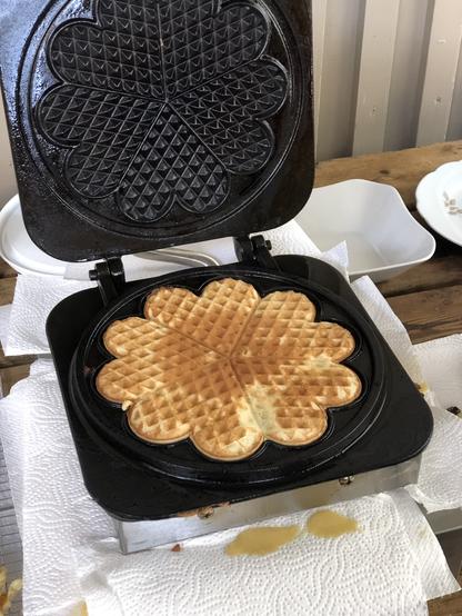 Waffel im Waffeleisen