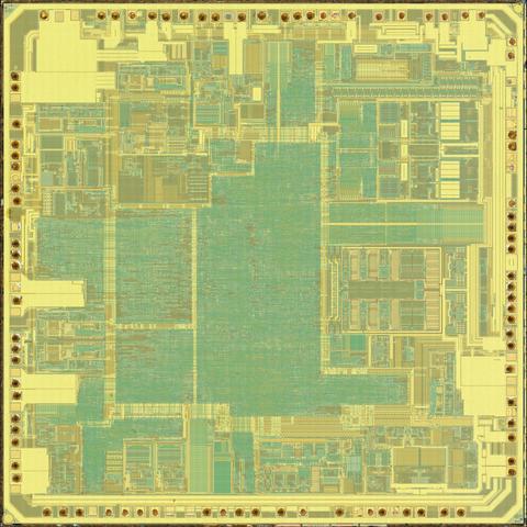 silicon die shot of TI Iota chipset