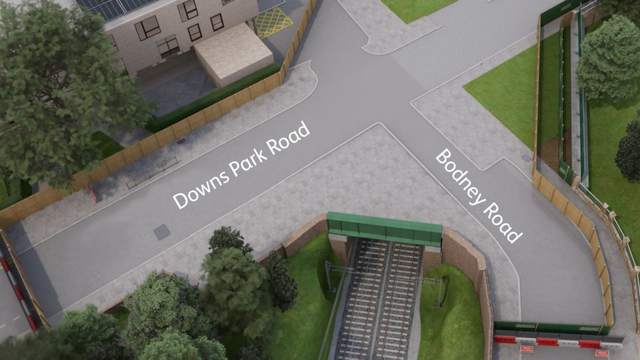 An impression of the bridge from above
Image by Network Rail