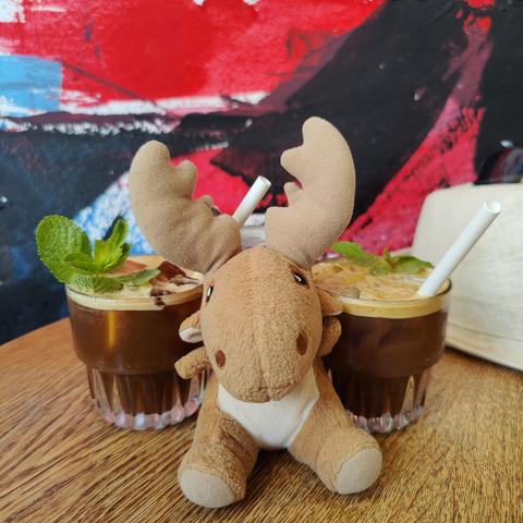They do some weird drinks here, like espresso and tonic (with lemon slices and mint garnish)