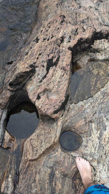 some cool holes I found with my foot to scale