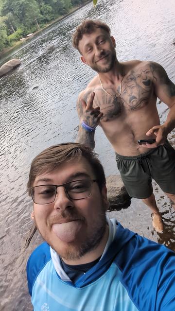 Photo of the himbo (Johnny) and I