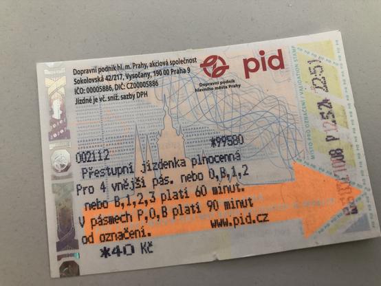 Picture of a ticket: Is it a coincidence or not? Public transportation consists of the three letters pid