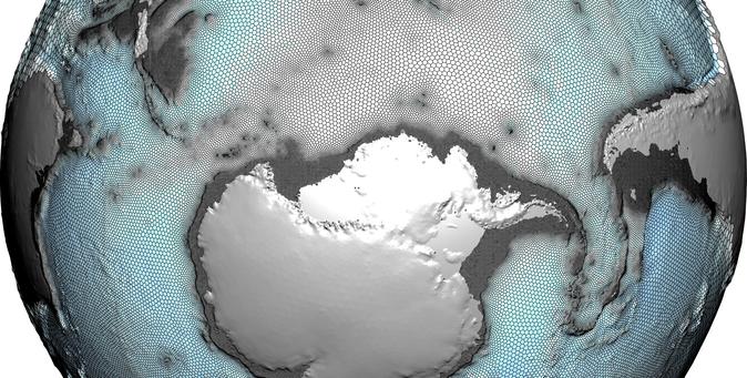 graphic - global grid over Antarctica