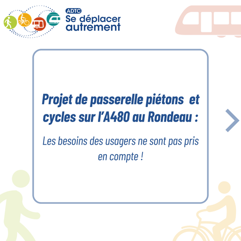 Communiqué de presse à propos de la passerelle piétons et cycles sur l’A480.