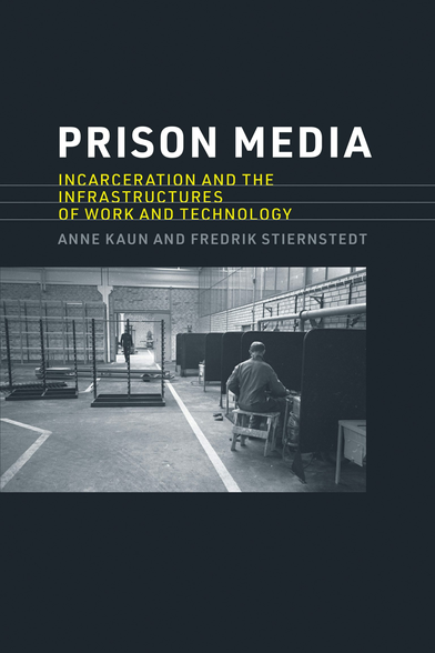 The cover image for the book. Am image of prisoners working and reading in a drab room appears over a black background.