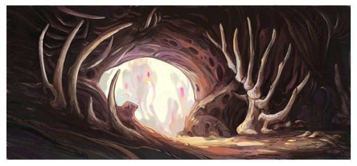 Alien cave of bones