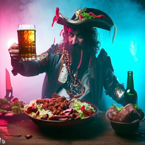 #MakeTimeForBacon and #Snozzidges, with a #WarmSnozzidgeSalad and a #Beer...