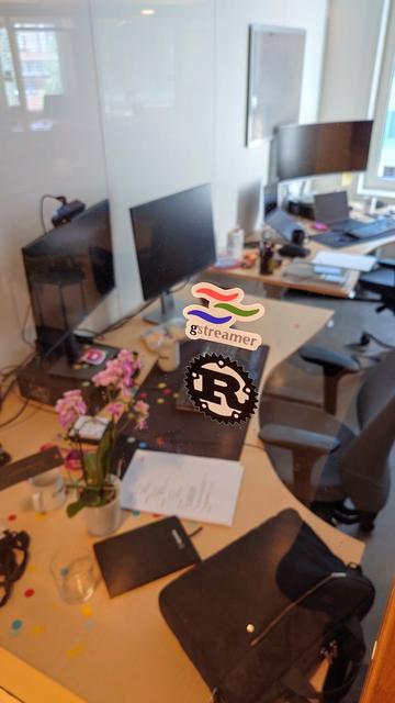 GStreamer and Rust stickers in Appear AS office
