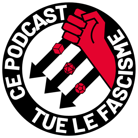 Logo "ce podcast tue le fascisme" de Nicolas Folliot 
https://jdr.cool/antifa.html