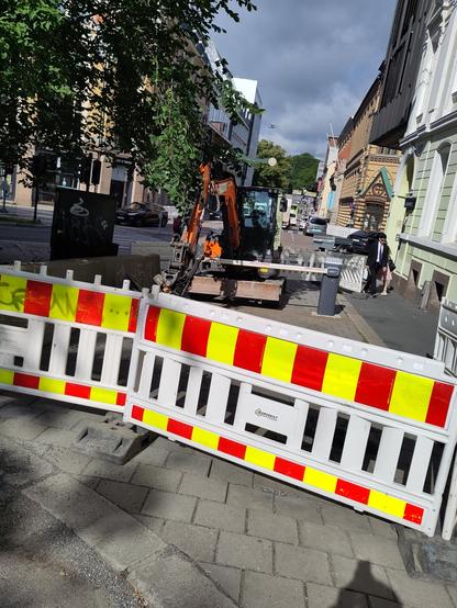 Stedet hvor bysykkelstativet ved Pilestredet pleide å stå, nå en bom bak et gjerde.