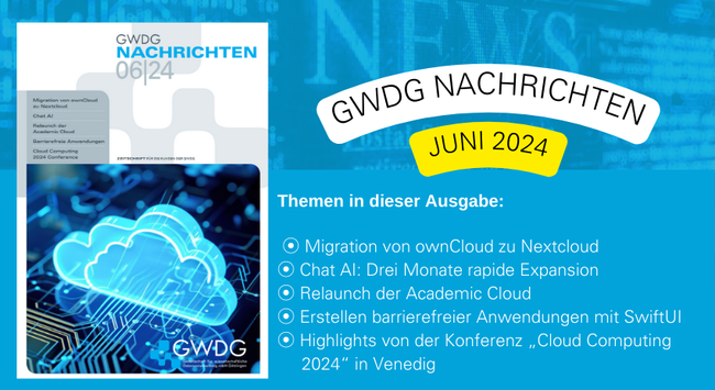 Juni-Ausgabe der GWDG-Nachrichten