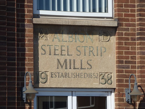 A photo titled "Liberty Performance Steels - Albion Road, West Bromwich - Albion Steel Strip Mills", taken near Albion Gas Pipe Bridge by ell brown on Flickr.