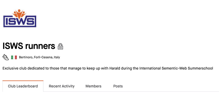 ISWS runners running group on Strava.