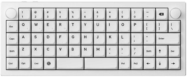White orthogonal Keychron Q15 Max QMK Wireless Custom Mechanical Keyboard