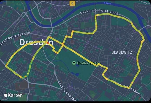 Route der CM durch Dresden
