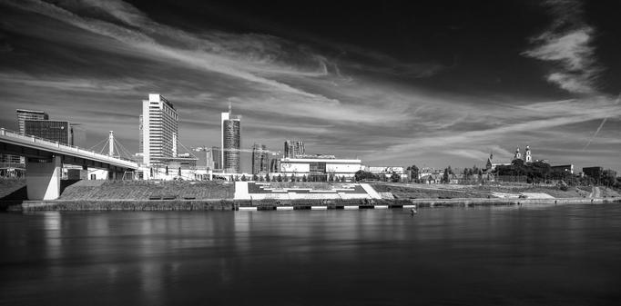 City skyline from the other bank of the river