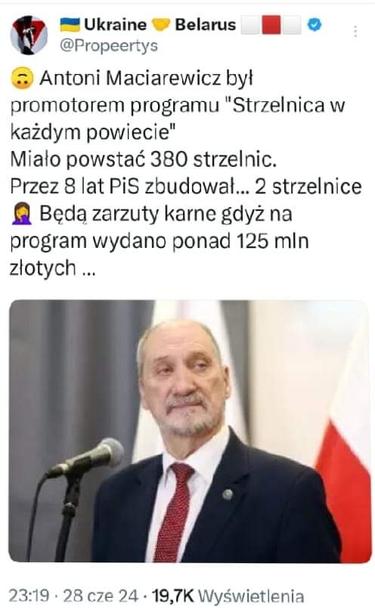 macierewicz wydał 125 mln na dwie strzelnice