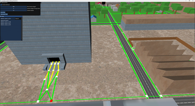 A screenshot for the level editor for Surveillance Sphere