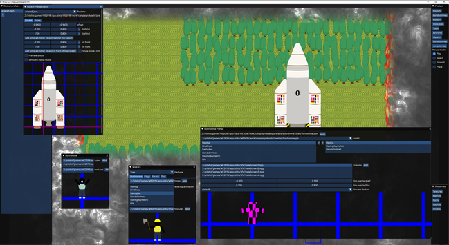 A screenshot for the level editor for Fire Exit
