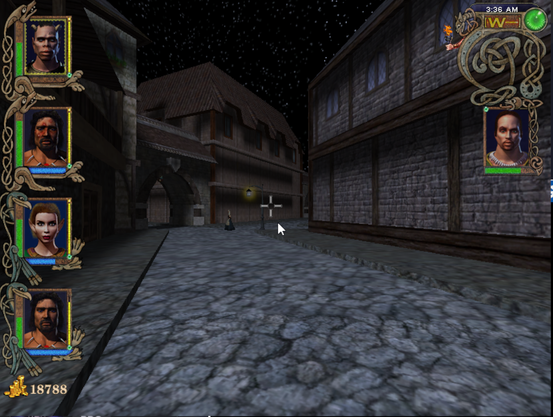 Town of þjórðgarður, at night, overlook a largely empty street