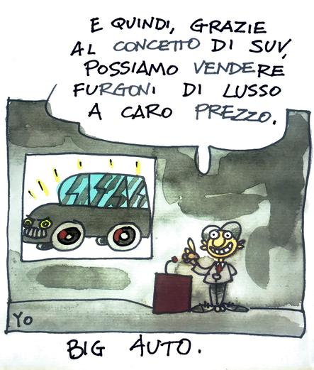 Presentazione aziendale - 'E quindi, grazie al concetto di SUV, possiamo vendere furgoni di lusso a caro prezzo.'