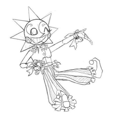 Fanart of animatronic sun from FNAF Security Breach