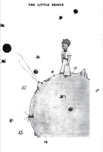 The little prince as depicted in the book