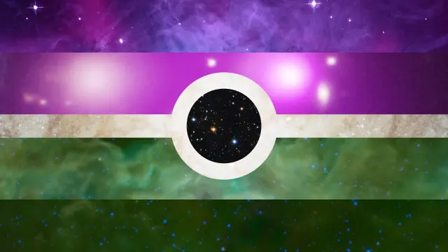Voidpunk flag composed from NASA astrophotography.
