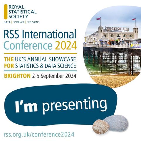 Event flyer for RSS conference from 2-5 September in Brighton, with the words "I'm presenting"